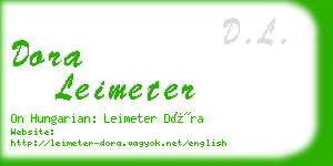 dora leimeter business card